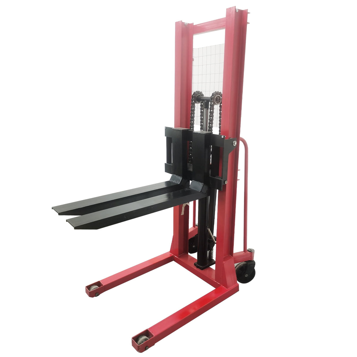 2 Ton Manual Hydraulic Pump Walkie Stacker Forklift Reach PalletMaterial Lift Winch Stacker