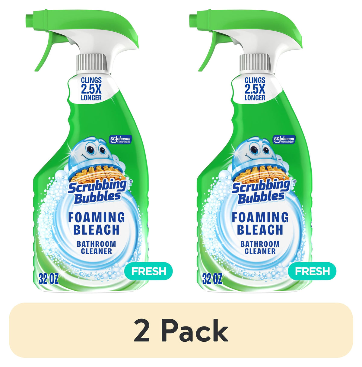 Scrubbing Bubbles Foaming Bleach Bathroom Shower & Tub Cleaner Spray, Mold & Mildew Stain Remover, 32 oz