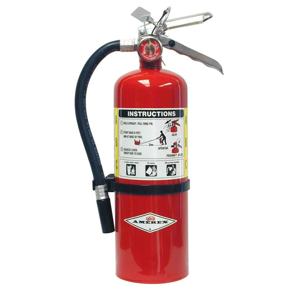 Amerex B402, 5lb ABC Dry Chemical Class Fire Extinguisher, with Wall Bracket, 6-pack