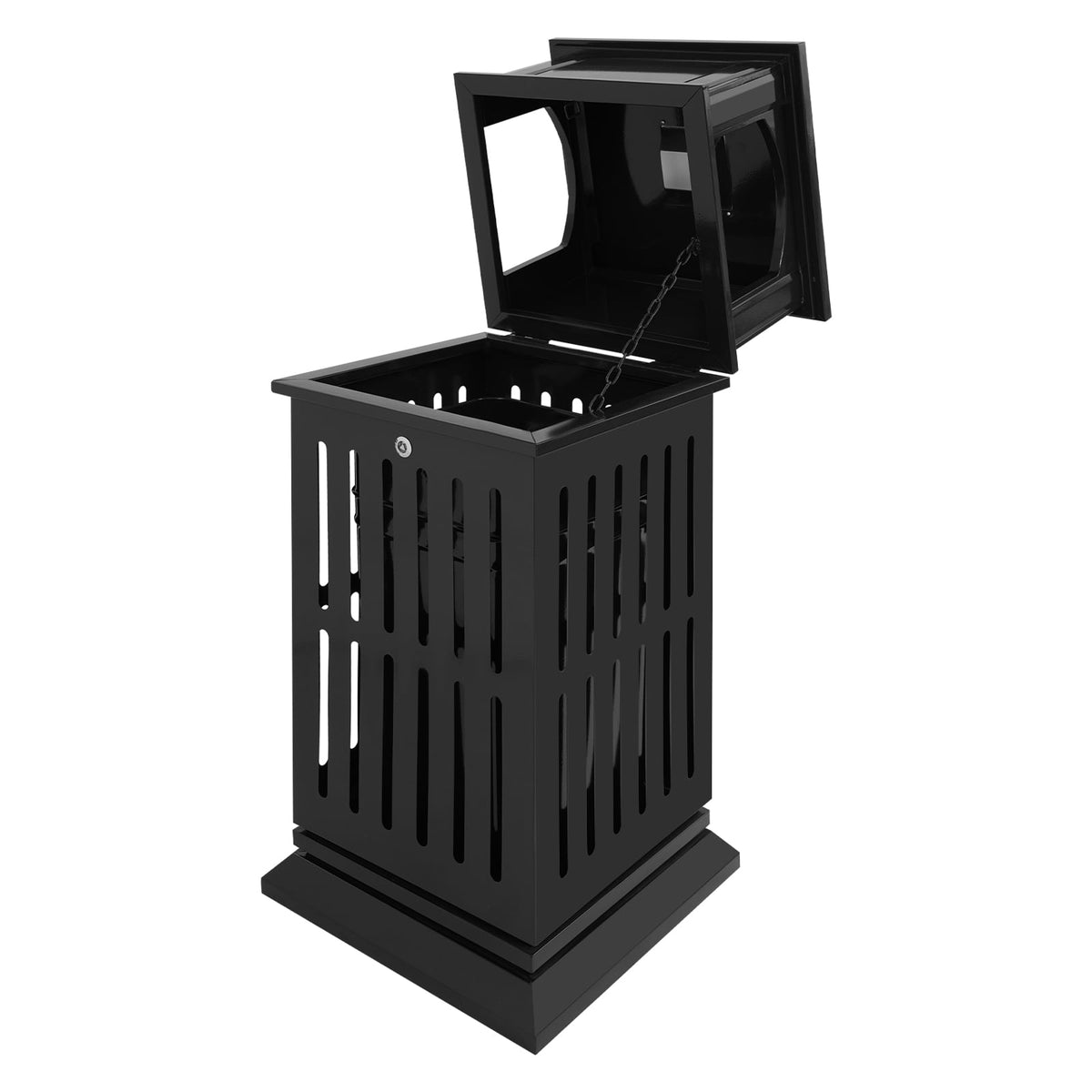 DDBESSIC Outdoor Trash Can Commercial Garbage Bin Heavy Duty Industrial Yard Garage Waste Container 15.74x15.74x35.43 in