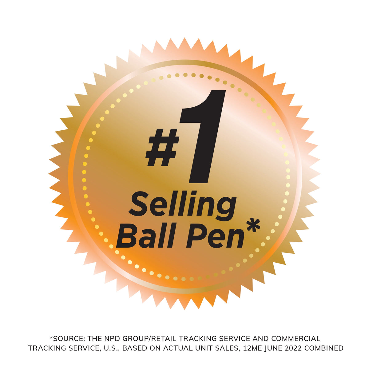 BIC Round Stic Xtra Life Ballpoint Pen, Medium Point, 1.00 mm, Black Ink, 144 Count