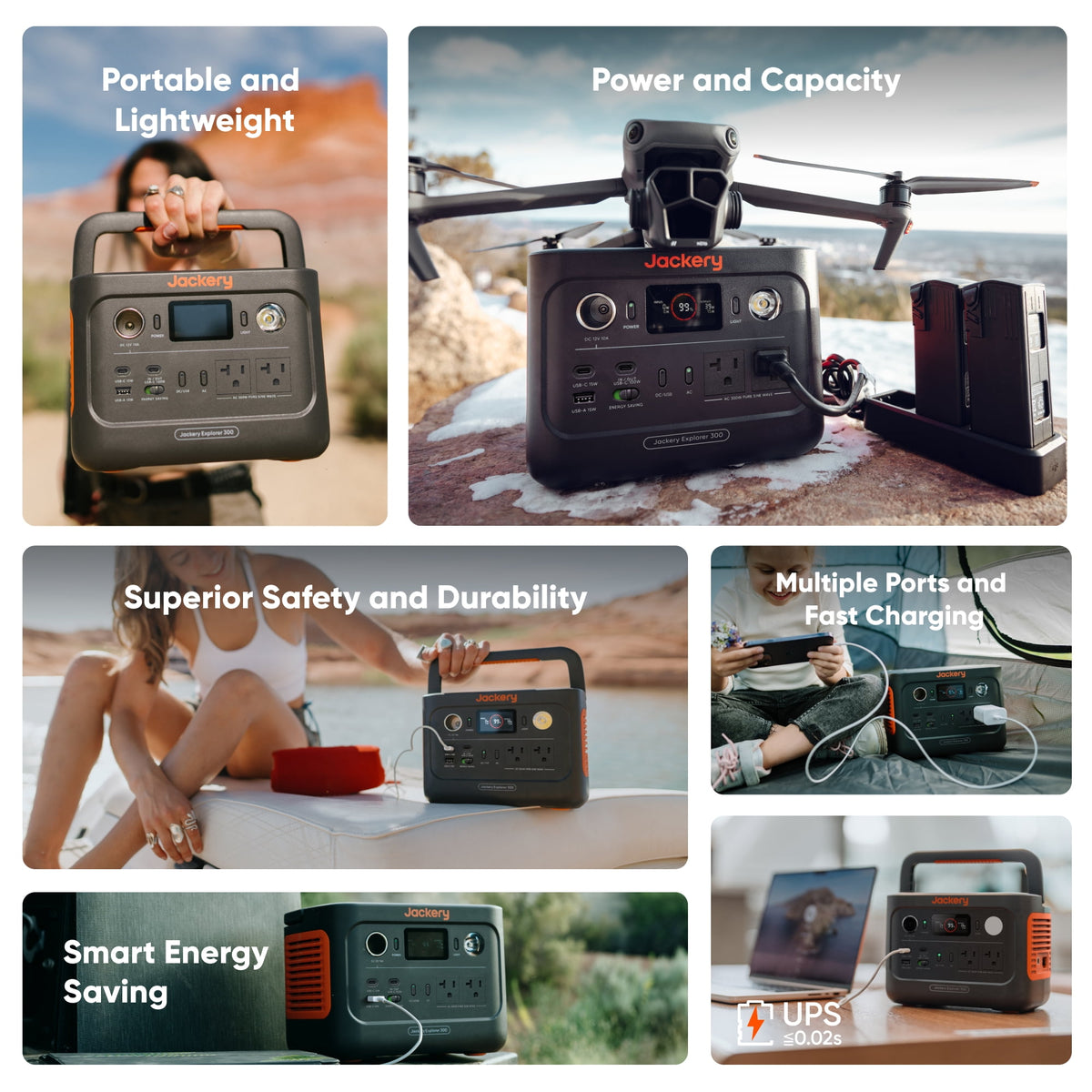 Jackery Explorer 300v2 Auto Kit 300W Continuous/600W Peak Portable Power Station with 12V Battery Charging Cable