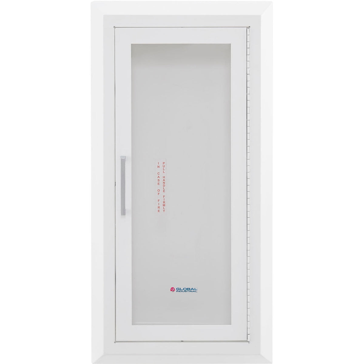 Global Industrial Fire Extinguisher Cabinet, Semi-Recessed, Fits 10 Lbs.