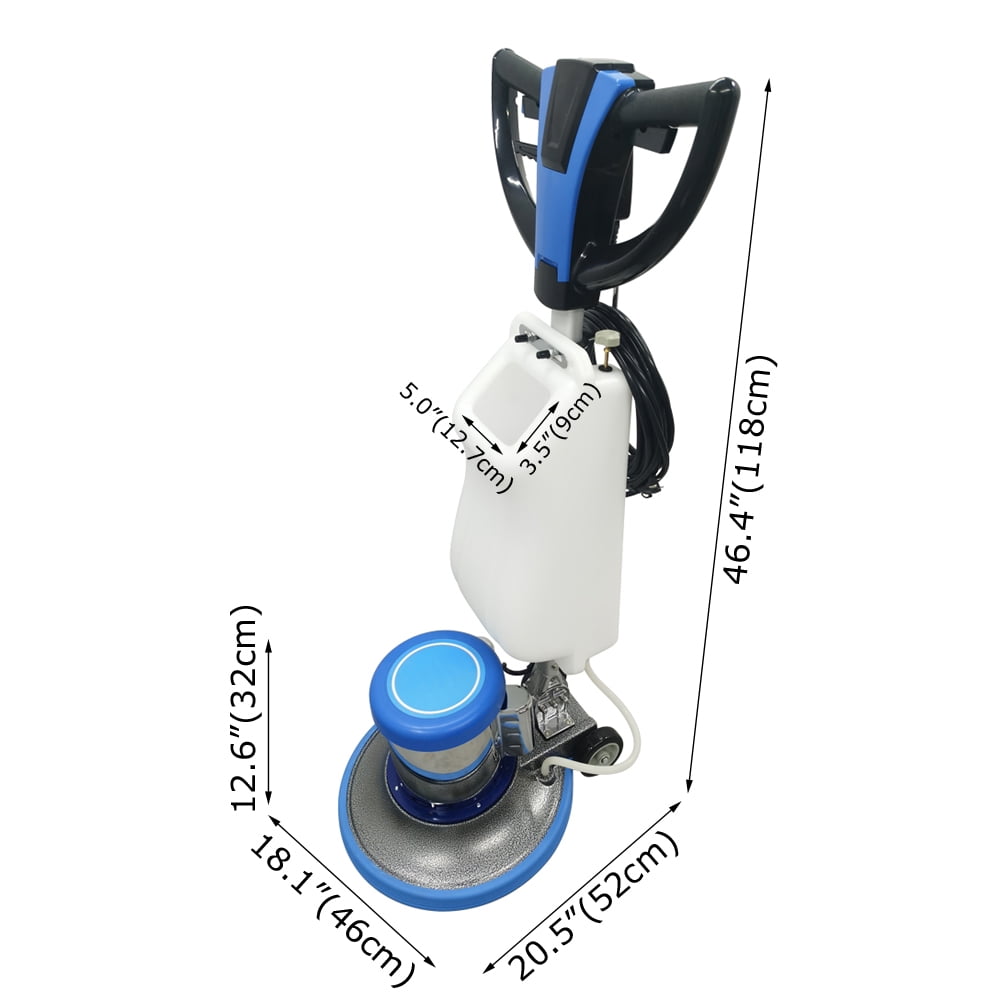 17" Floor Polisher Machine Commercial and Industrial Floor Scrubber Buffer Heavy Duty Polisher Machine 110V