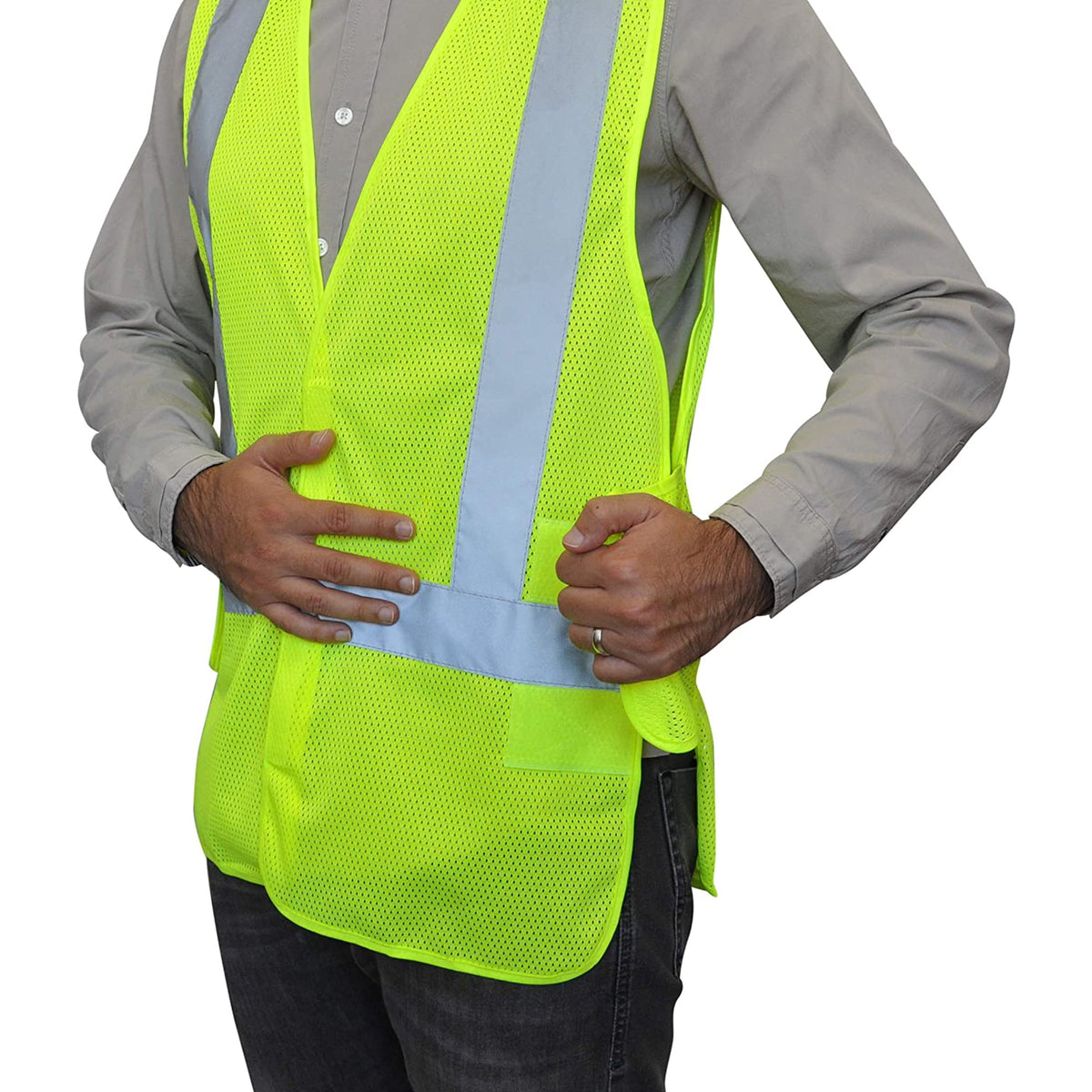 NYOrtho High Visibility Vest Reflective Lightweight Breathable Safety Vest for Men & Women, 32-44” 48 Pcs