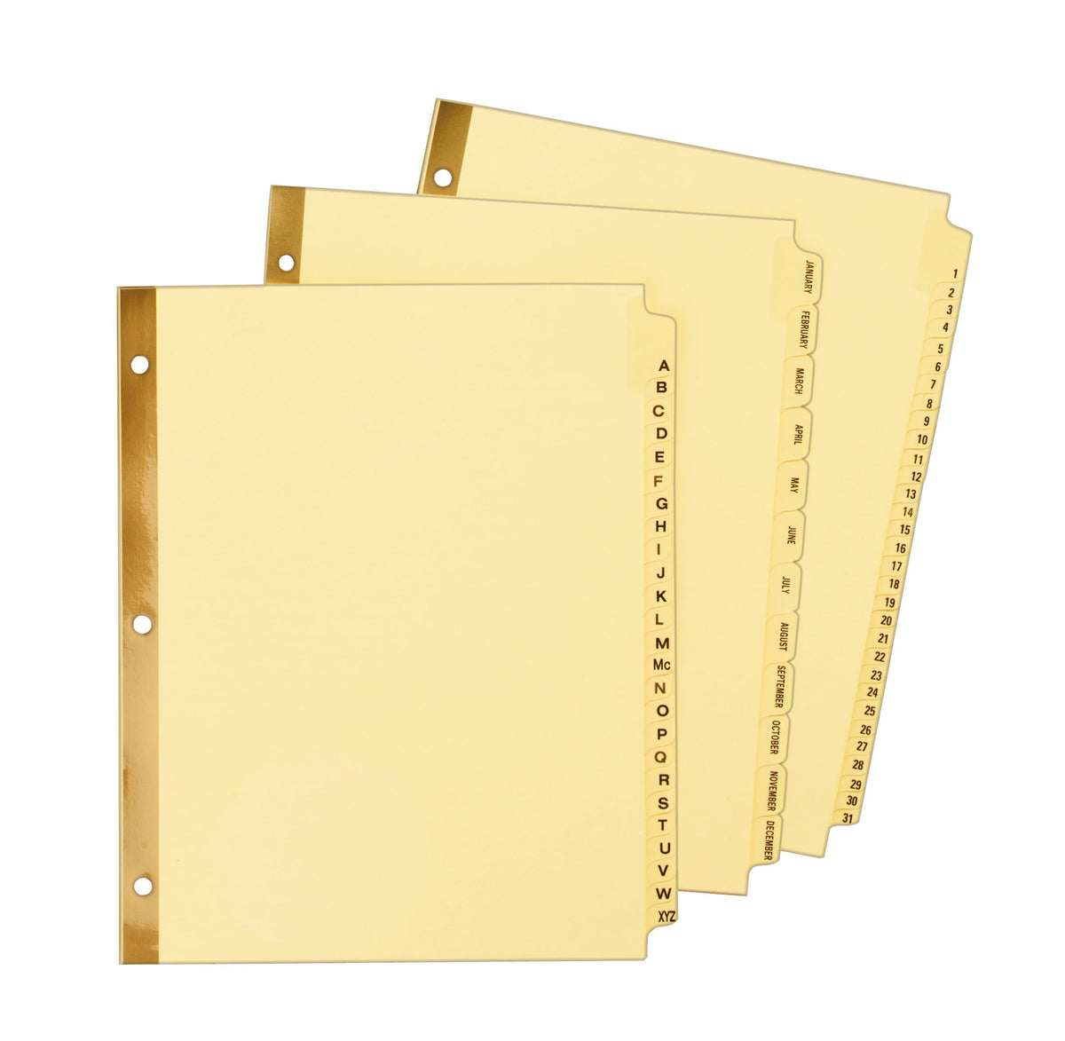 Avery® Laminated Preprinted Dividers, A-Z Tabs, 8 1/2" x 11", Set Of 25