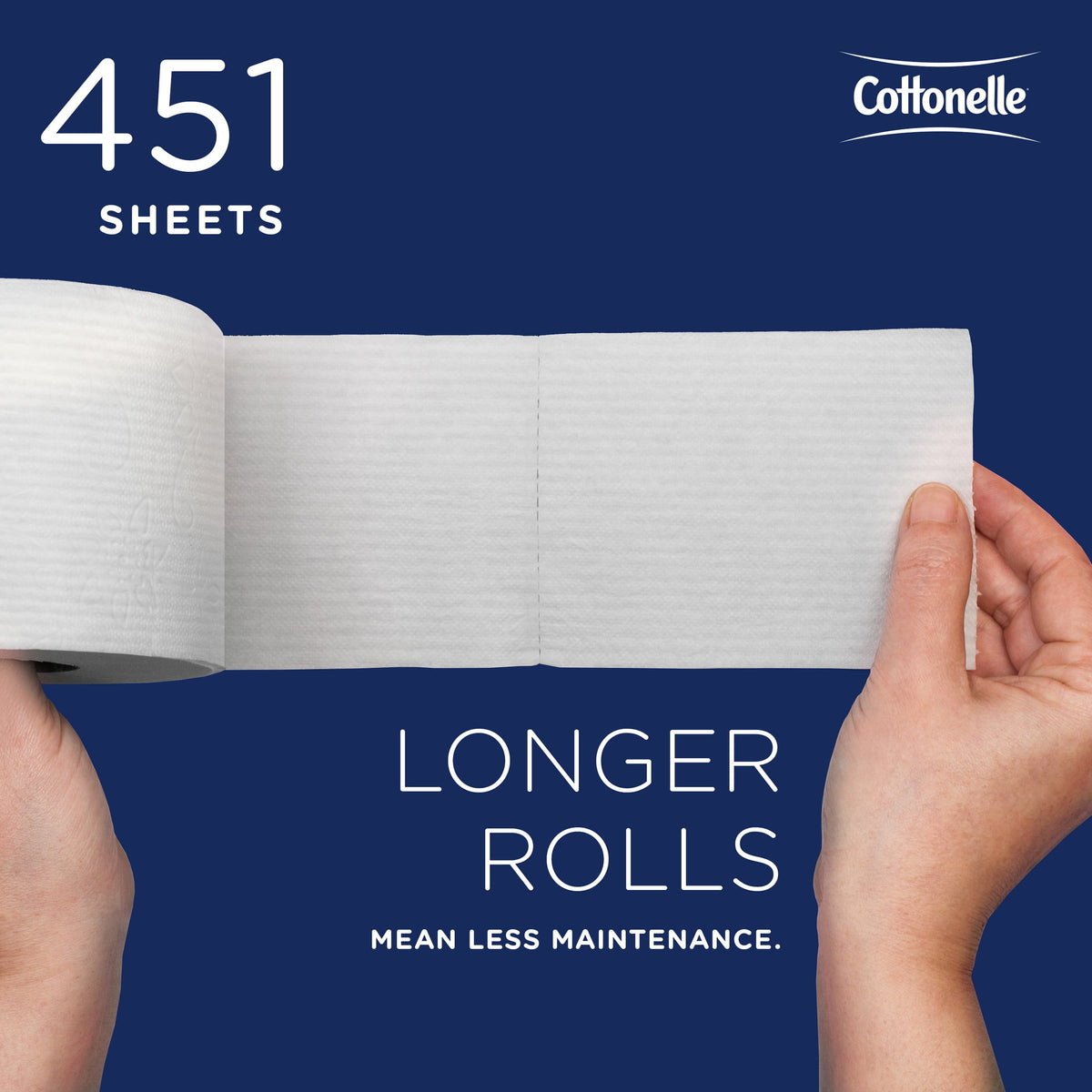 Cottonelle Professional Standard Roll Toilet Paper, Bulk (17713), 2-Ply, White (60 Rolls of 451 Sheets, 27,060 Sheet Total)
