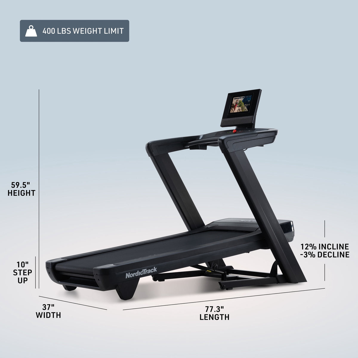 NordicTrack Commercial 1250: Folding Treadmill with Incline & Decline, 10" Smart HD Touchscreen, Bluetooth, Premium Features, iFIT Membership Required for Interactive Workouts, Streaming & More