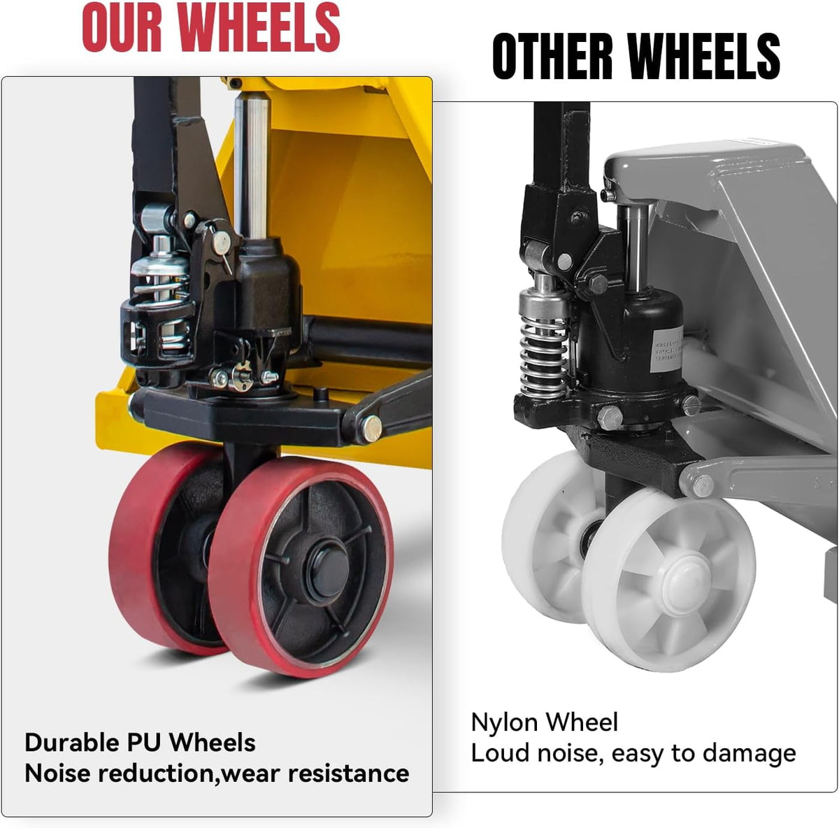 HPDMC Pallet Jack Truck 6,600 LBS Capacity, 48'' L x 27'' W Forks Manual Pallet Jack Truck, 6Pcs