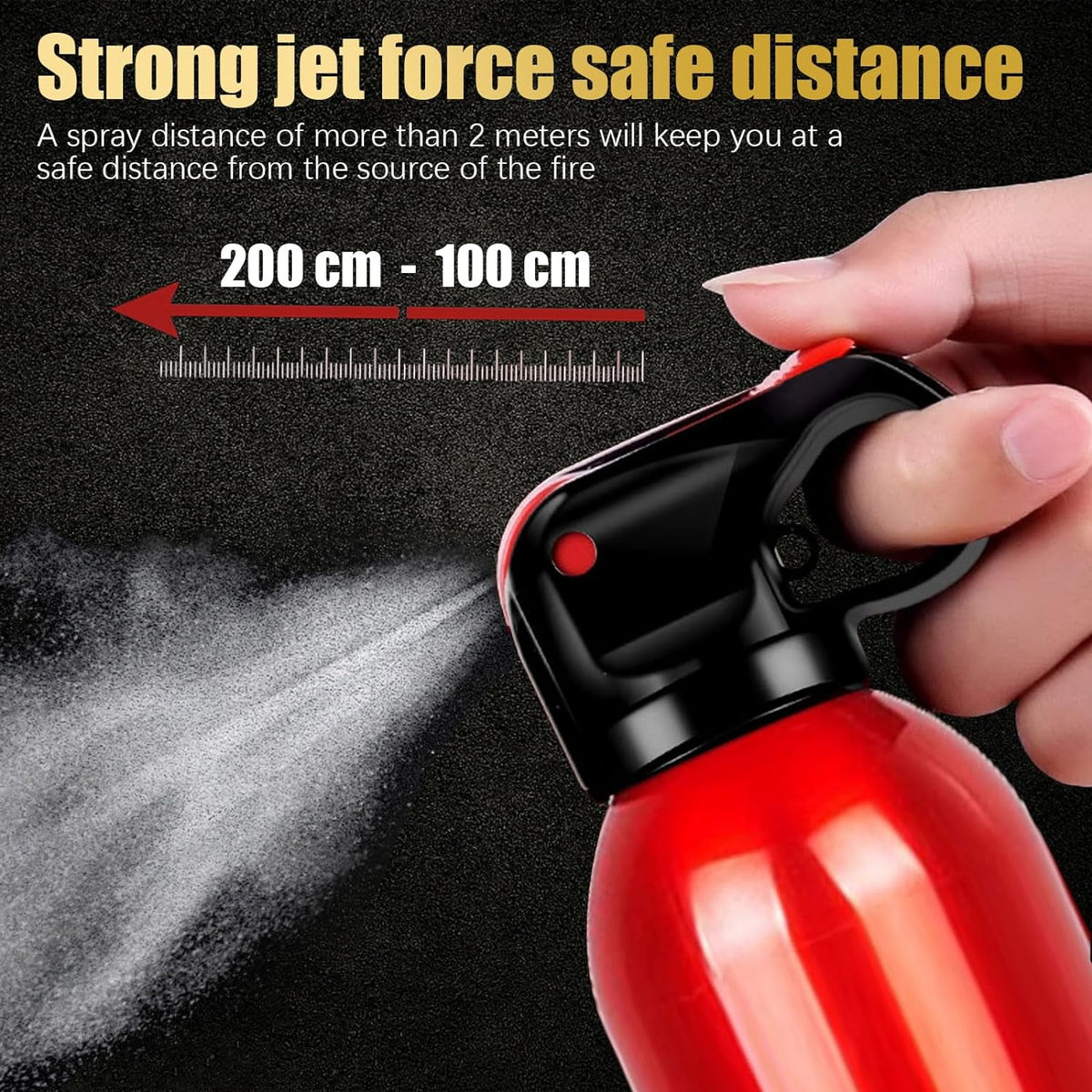 2 Pcs Portable Fire Extinguisher | 4-in-1 Small Fire Extinguisher for Home, Garage, Kitchen, Car | For Electric, Textile and Grease Fires |Easy Clean | Wall Mount Incl