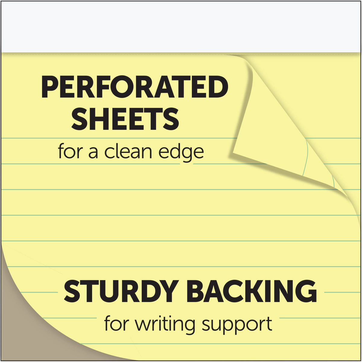 TOPS The Legal Pad Writing Pads, Jr. Legal Rule, 5 x 8, 50 Sheets, Canary, 12 Pack