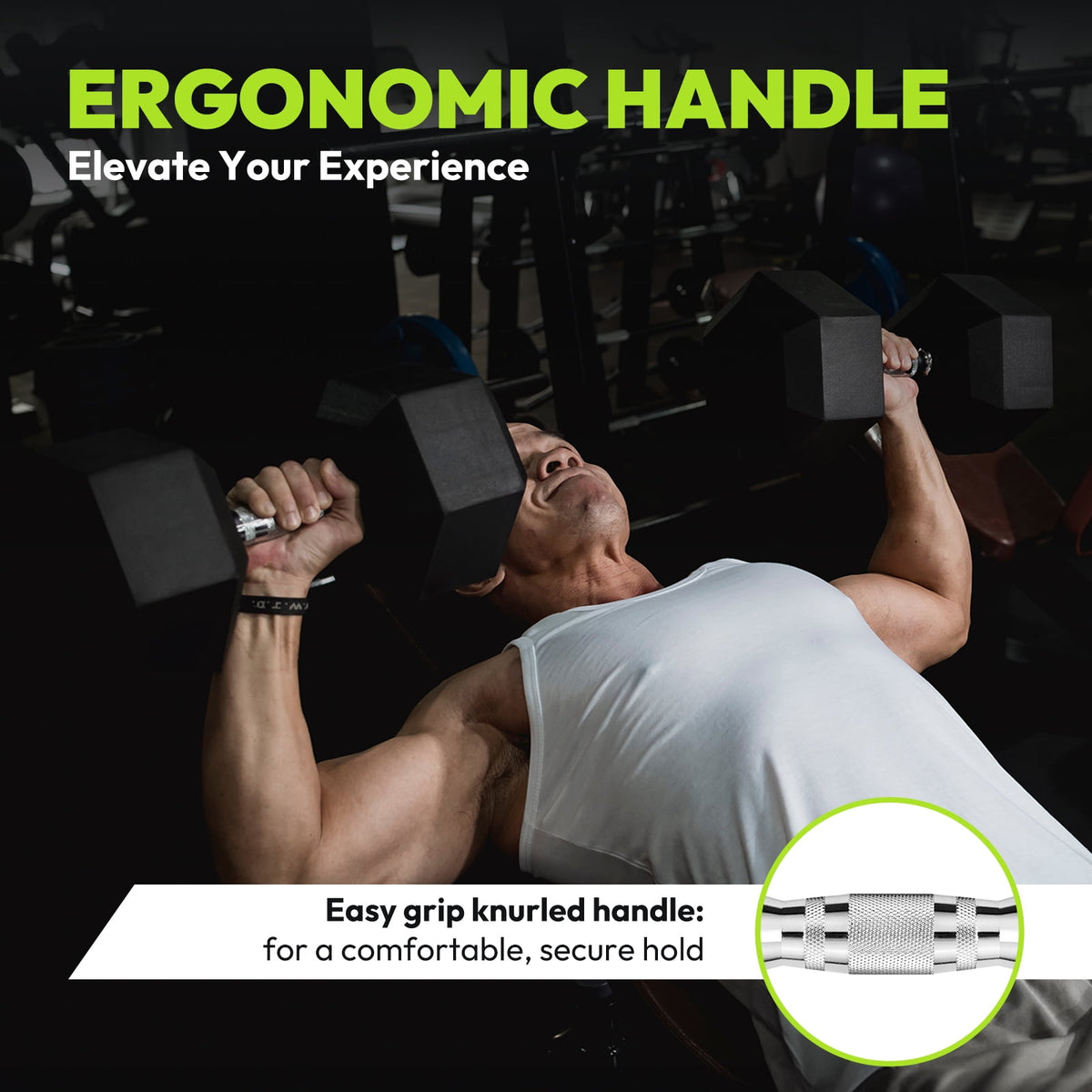HANDBODE Hex Dumbbell Set A 255 lb, Space-Saving Design, Durable Rubber-Encased & Ergonomic Hand Weights for Home Gym, Strength Training and Fitness
