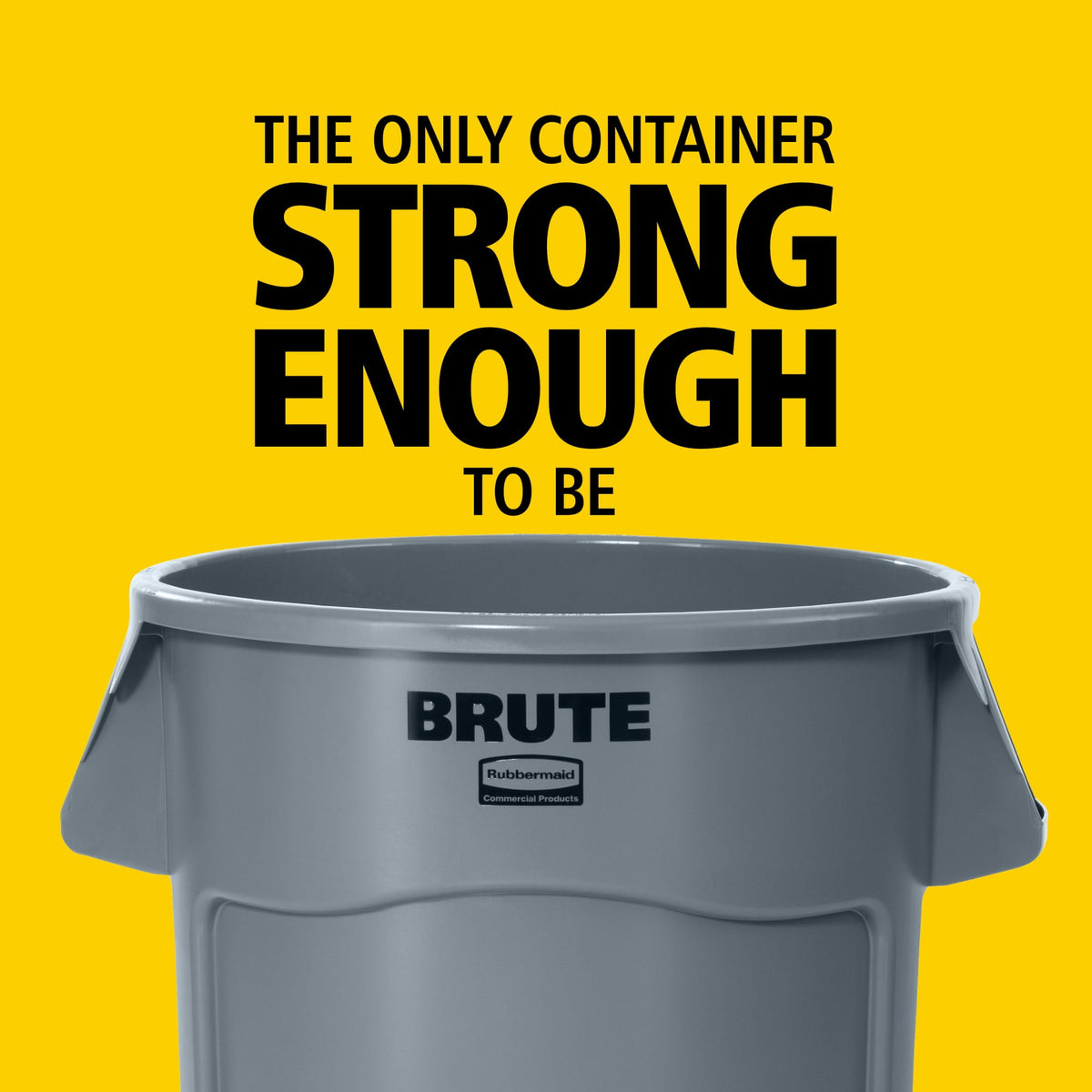 Rubbermaid Commercial FG264360GRAY Brute 44-Gallon Round Plastic Vented Container - Gray