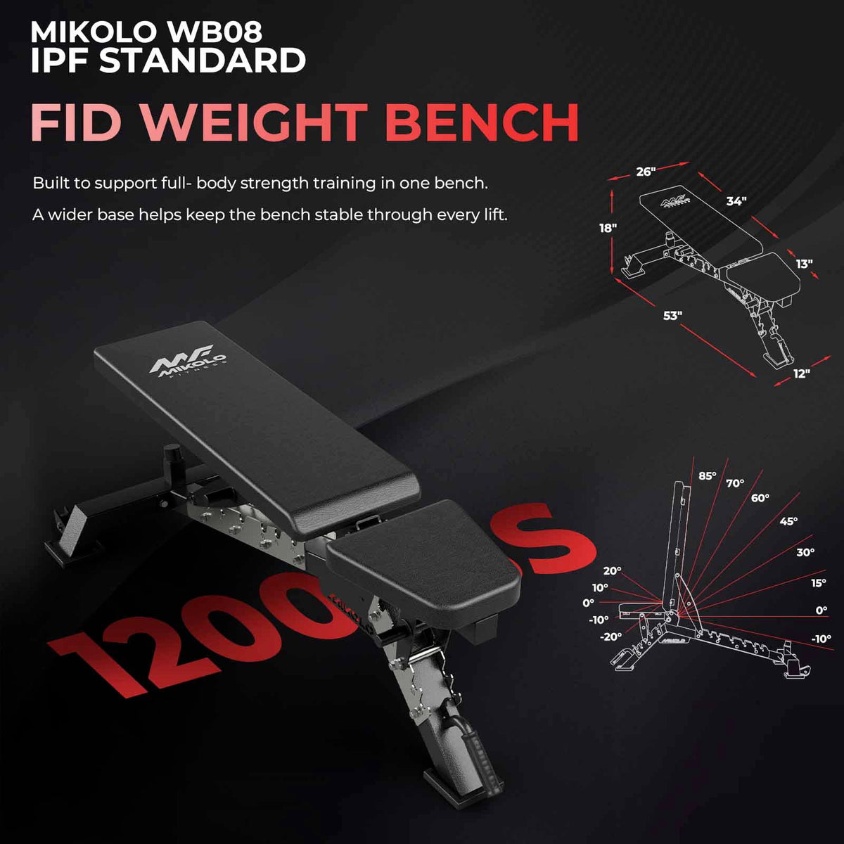 Mikolo Smith Machine Home Gym, 2200 lbs Power Rack Cage with Cable Crossover, Power Rack with 1200LB Capacity Adjustable Weight Bench and 230 lbs Weight Plate, Total Body Strength Training Equipment