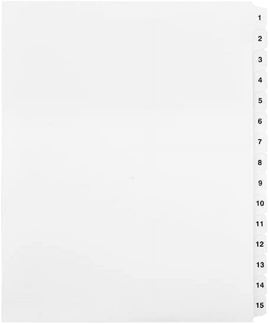 1-15 Side Tab Dividers