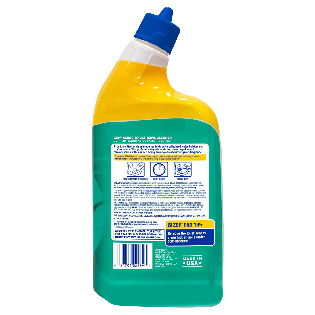 Zep Pro Strength 32 FL OZ Acidic Toilet Bowl Cleaner With Winter Green Fragrance