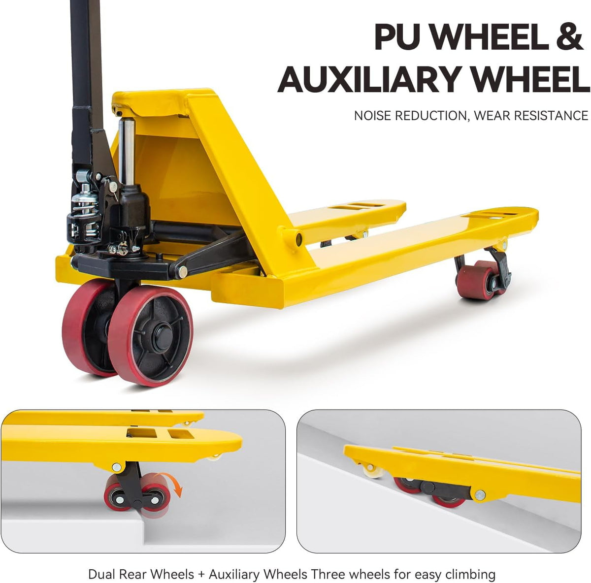 HPDMC Pallet Jack Truck 6,600 LBS Capacity, 48'' L x 27'' W Forks Manual Pallet Jack Truck, 6Pcs