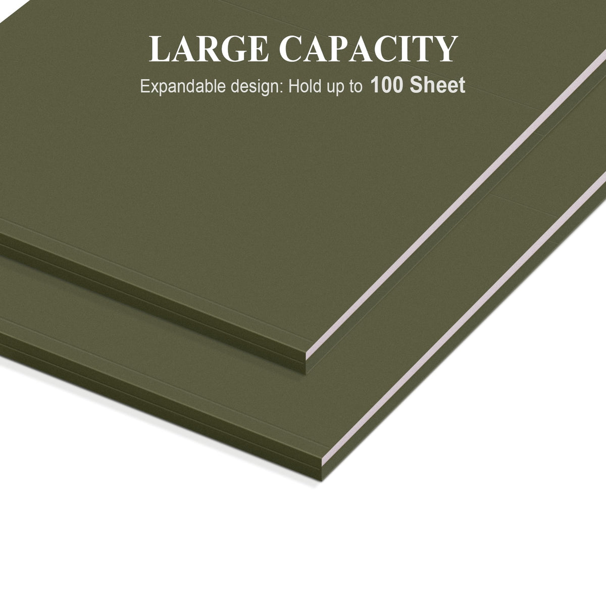 ViVin Hanging File Folders with 1/5 Cut Tabs, 24 Pack Letter Size, for Home School Office(Green)