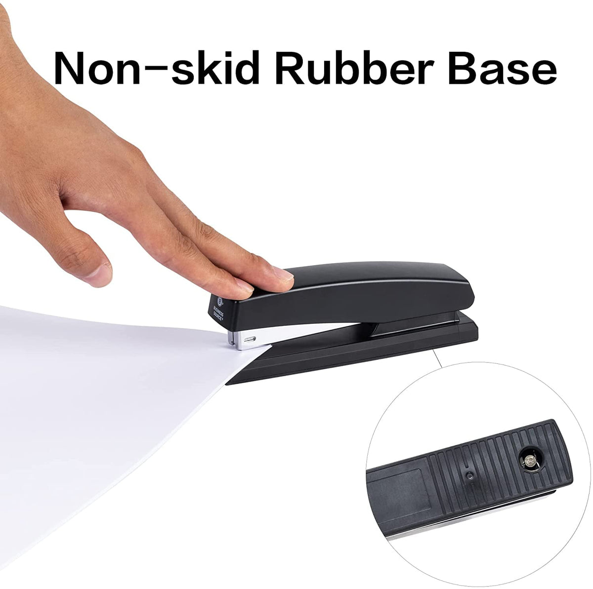 Deli Stapler, Desktop Stapler, Office Stapler, 20 Sheet Capacity, Includes 1000 Staples and Staple Remover, Black