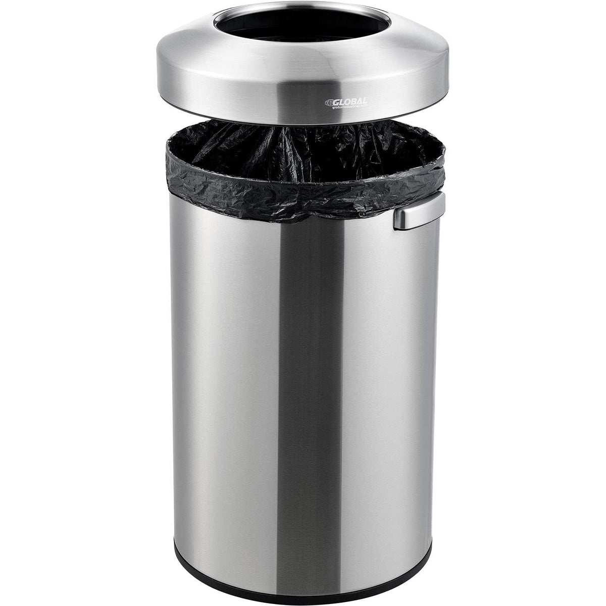 Global Industrial Stainless Steel Round Open Top Trash Can 21 Gallon