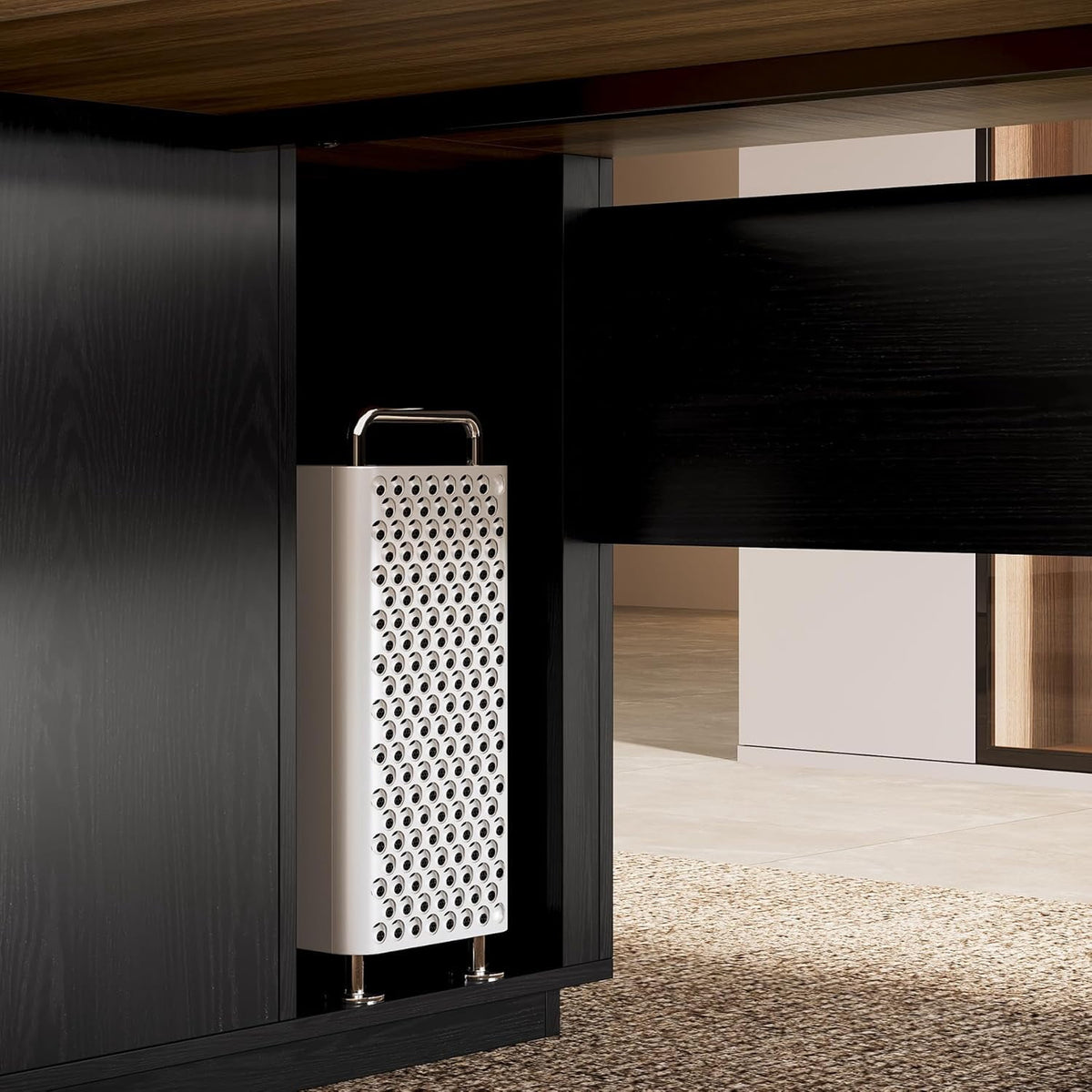 Tribesigns 85.8-Inch L-Shaped Executive Office Desk with File Drawers & Storage Cabinet