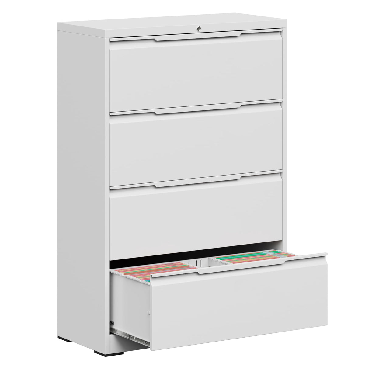Topass Lateral File Cabinets with Lock, 2 Drawer Steel Wide Filing Organization Storage Cabinets, Steel File Cabinet for A4 Legal/Letter Size, Assembly Required (White, 2 Drawer - 36" W)