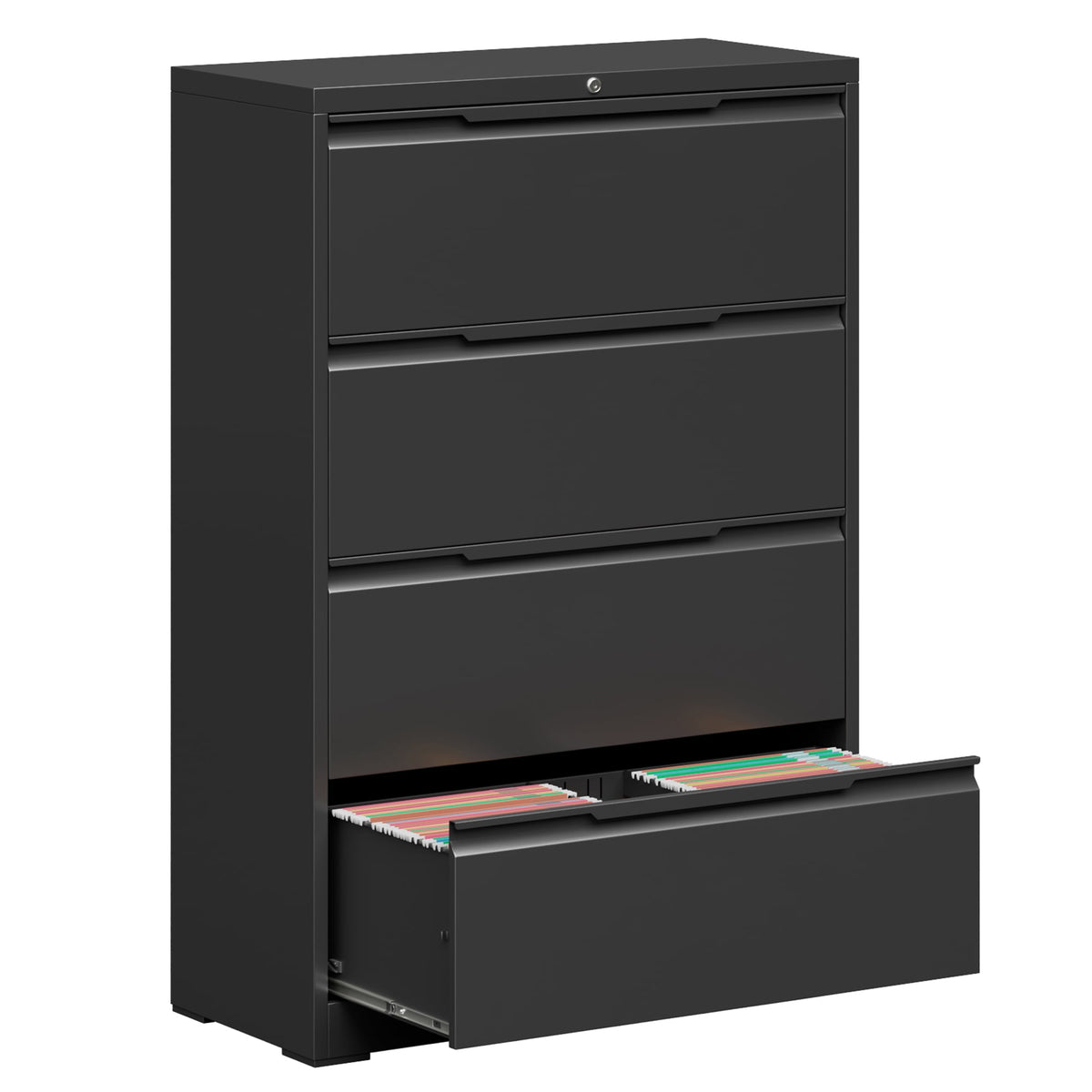 Topass Lateral File Cabinets with Lock, 2 Drawer Steel Wide Filing Organization Storage Cabinets, Steel File Cabinet for A4 Legal/Letter Size, Assembly Required (White, 2 Drawer - 36" W)