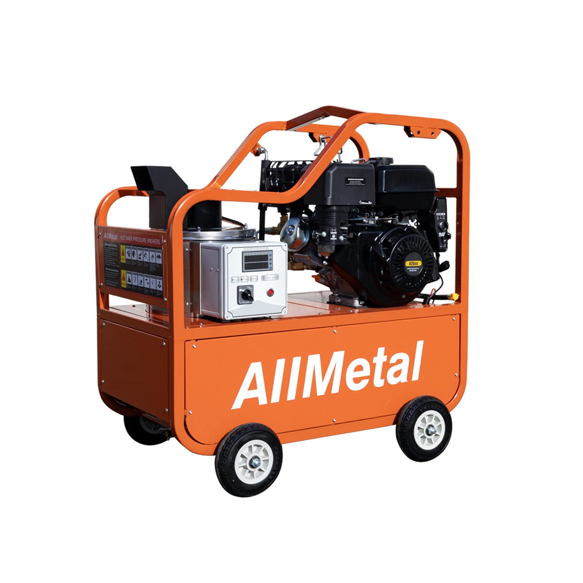 4000 PSI Hot Water Pressure Washer, 4.0 GPM, 420cc Gas Engine with AR Pump, Commercial Heavy-Duty Power Washer for Trucks, Machinery, Concrete, Industrial Grease Removal