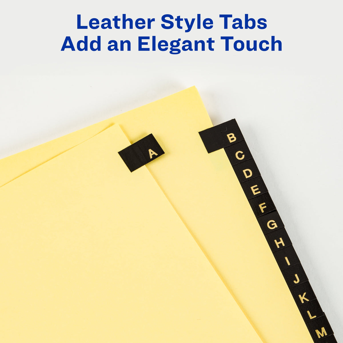 Avery A-Z Dividers, 25-Tab Set, Leather Tabs, 1 Set (11350)