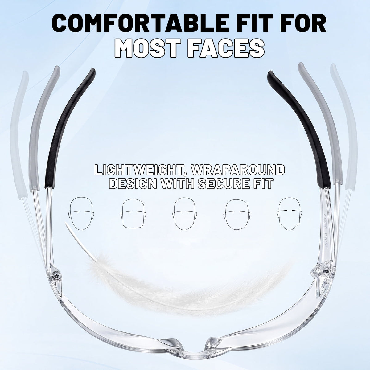 Salfboy Safety Glasses ANSI Z87.1 Anti Fog Clear Lens Safety Glasses for Men Women, Impact Resistant Scratch Resistant Protective Eyewear for Work,30 Pack