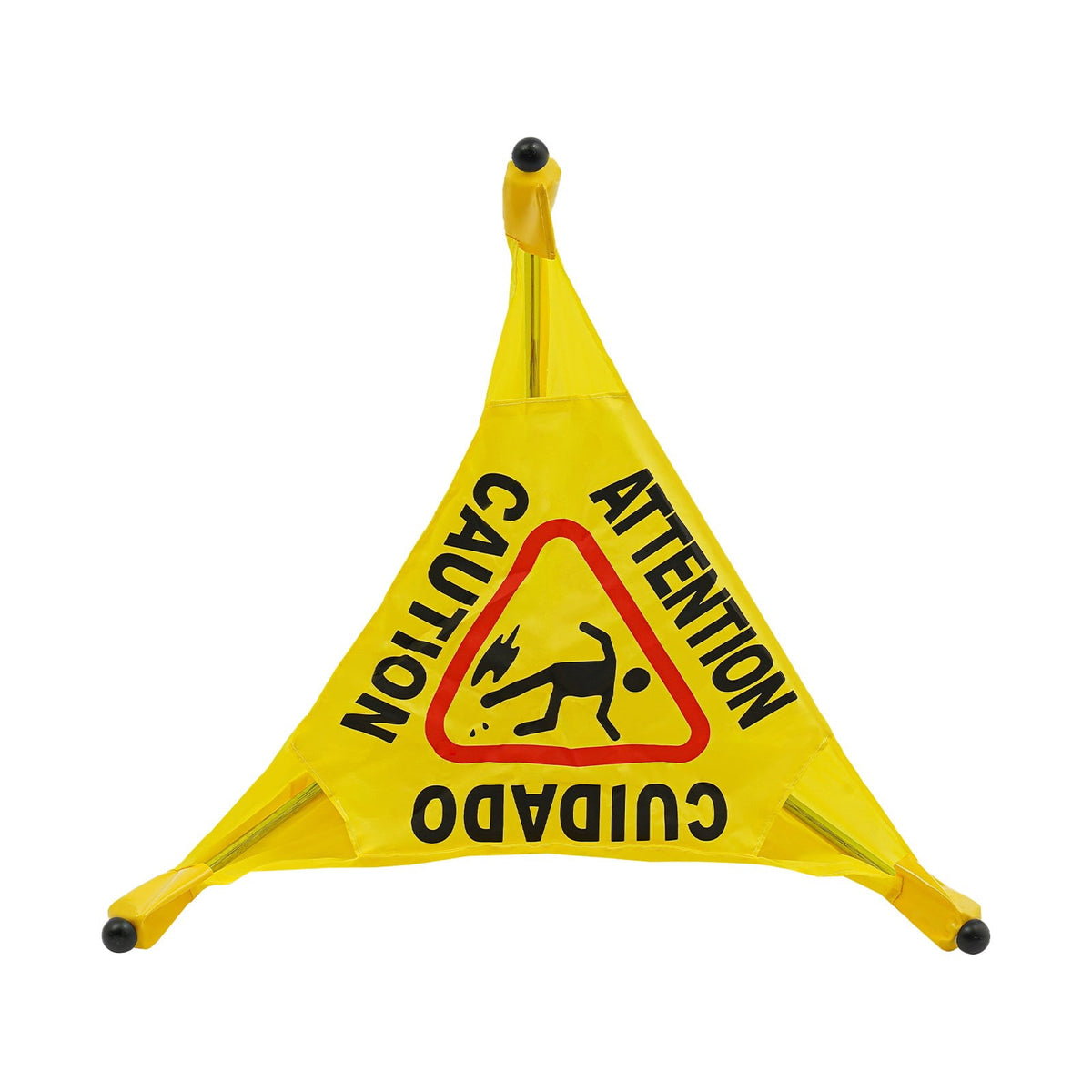 ToppiJoy 8 Pcs Wet Floor Sign with Storage Tube, 20 Inch Safety Signs, for Commercial Stores Grocery Restroom Office