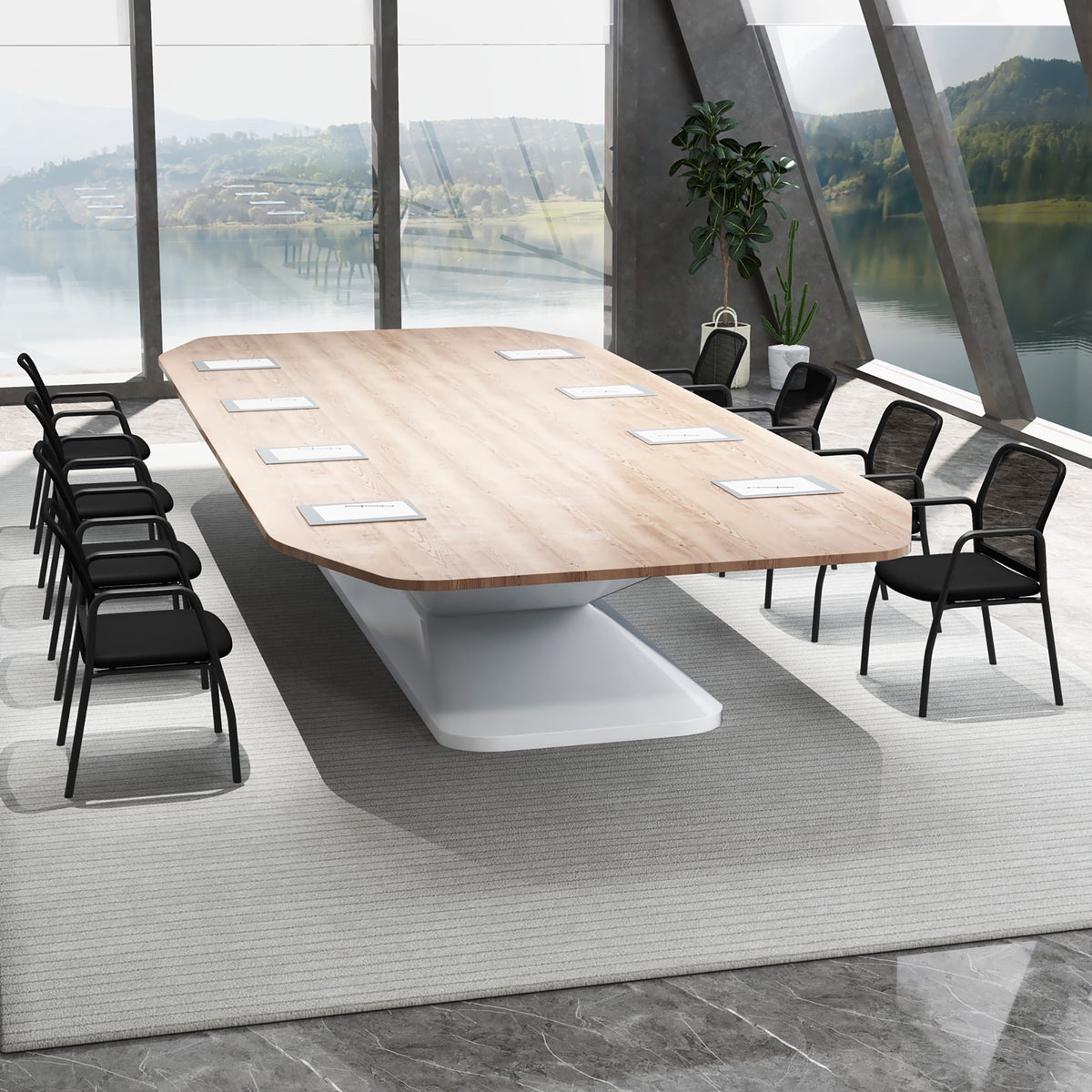 Gymax Meeting Room Chair Set of 12 Waiting Room Chairs w/ Ergonomic Backrest & Armrests
