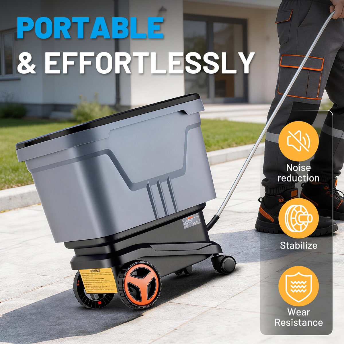 SPBTAR Electric High Pressure Washer, 2000PSI Cordless Pressure Washer with 3 Modes of Water Supply, 0°-180° Swivel Joint, 7.2 Gallon Tank & Wheels for Car/Fences/Driveway/Home/Patio Cleaning