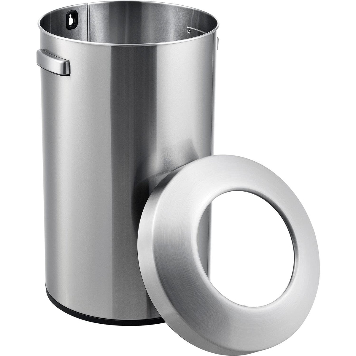 Global Industrial Stainless Steel Round Open Top Trash Can 21 Gallon