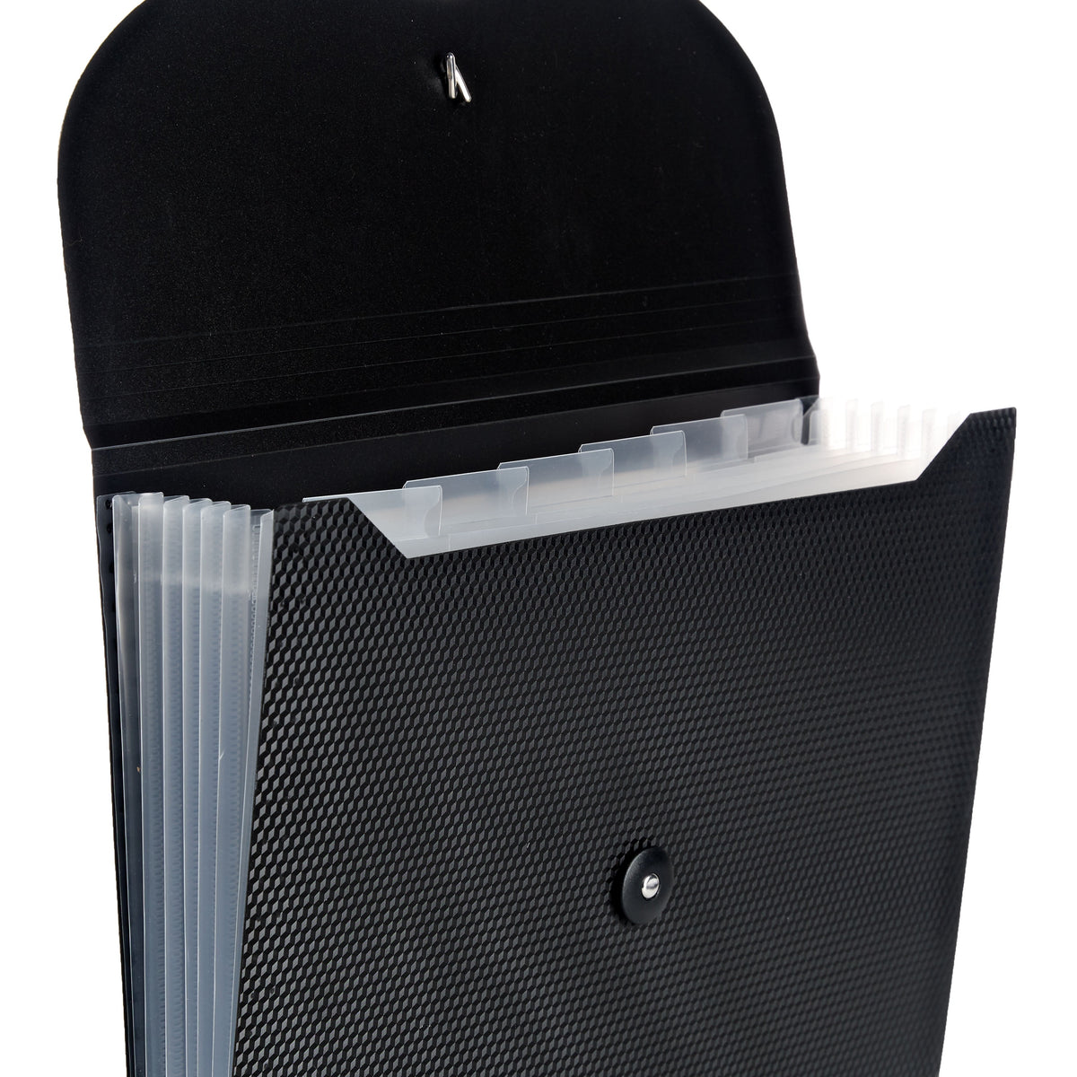 Pen+Gear 7-Pocket Poly Expanding File, Textured Black