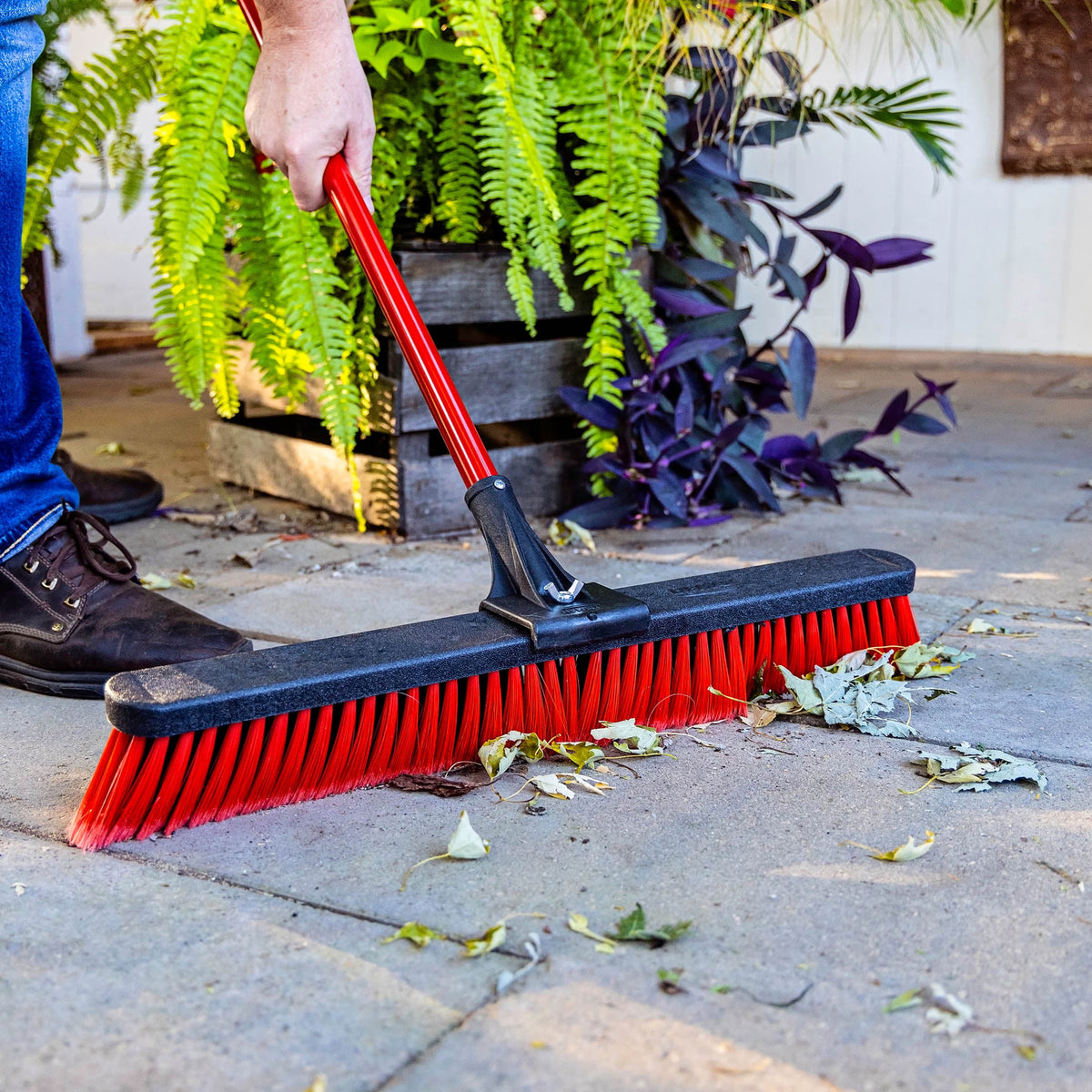 Libman High Power 24" Multi-Surface Push Broom with Steel Handle