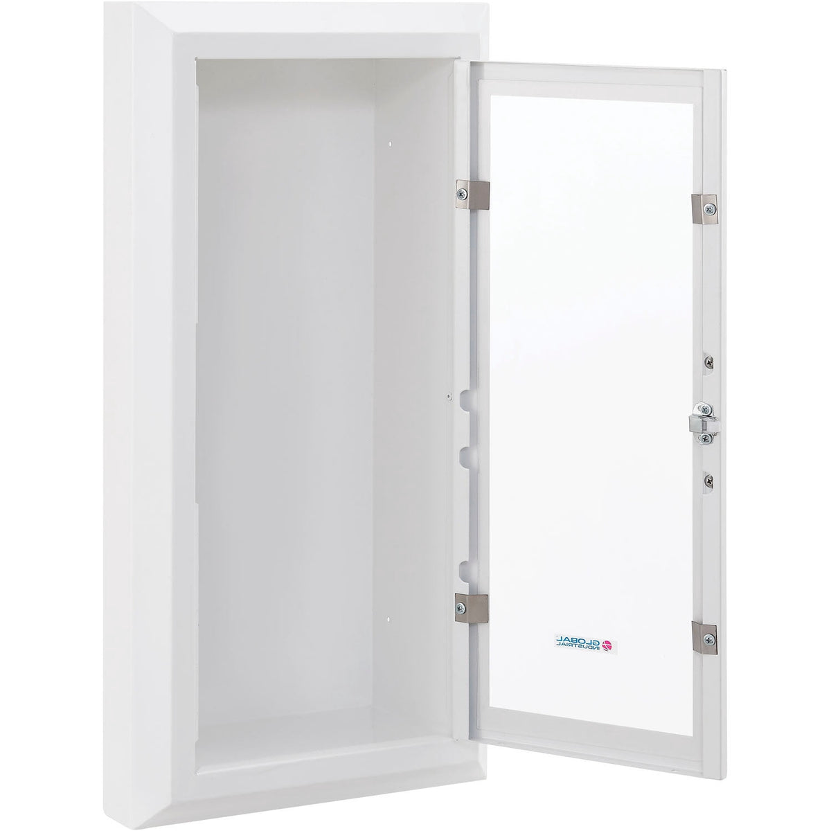 Global Industrial Fire Extinguisher Cabinet, Semi-Recessed, Fits 10 Lbs.
