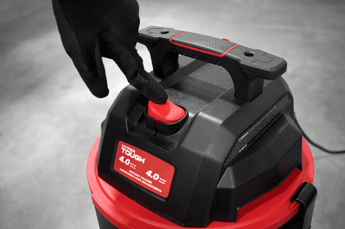Hyper Tough 4 Gallon 4 HP Stainless Steel Wet Dry Vacuum for Home, Car, Garage & Workshop