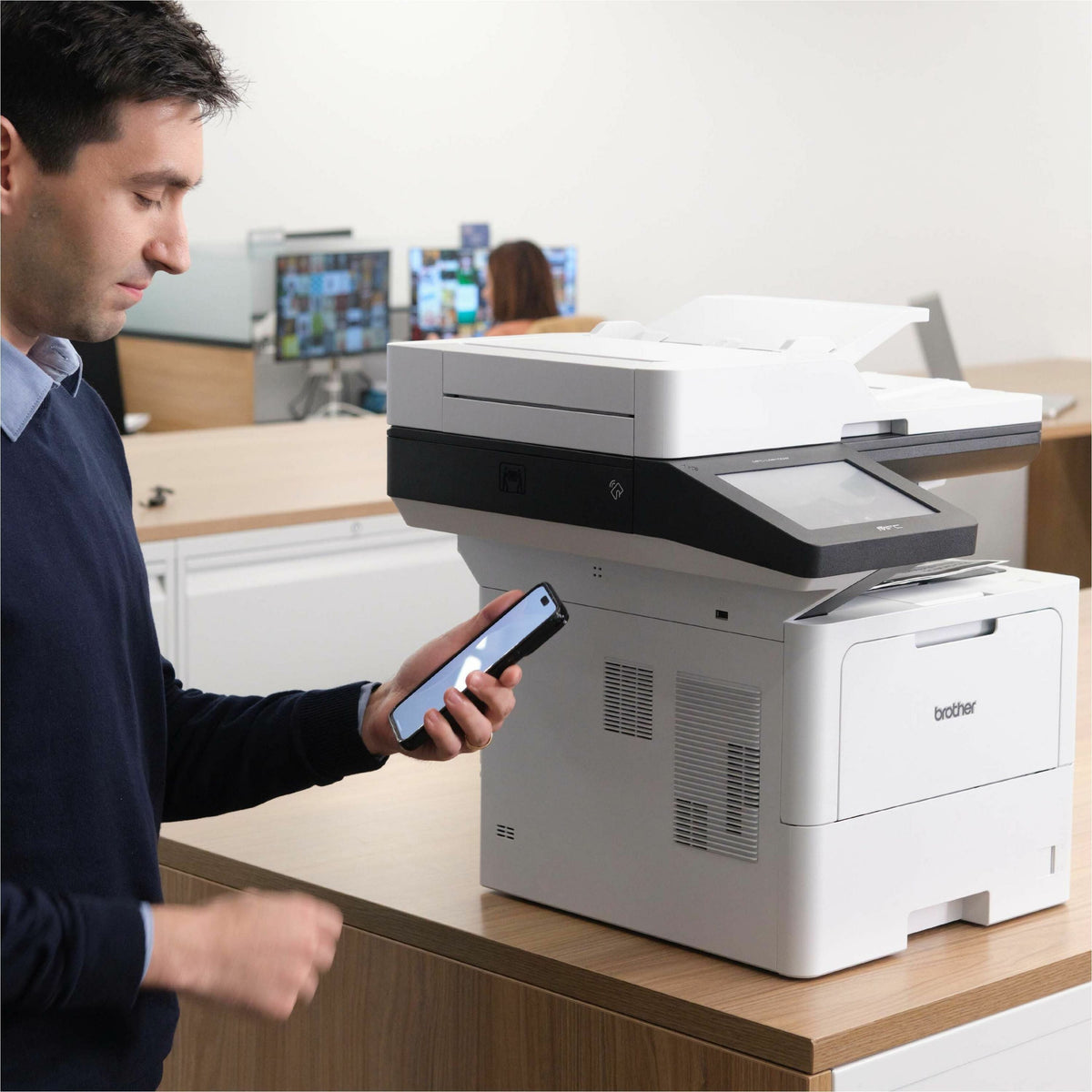 Brother MFC-L6810DW Enterprise Monochrome Laser All-in-One Printer with Low-cost Printing, Large Paper Capacity, Wireless Networking, Advanced Security Features, and Duplex Print, Scan, and Copy