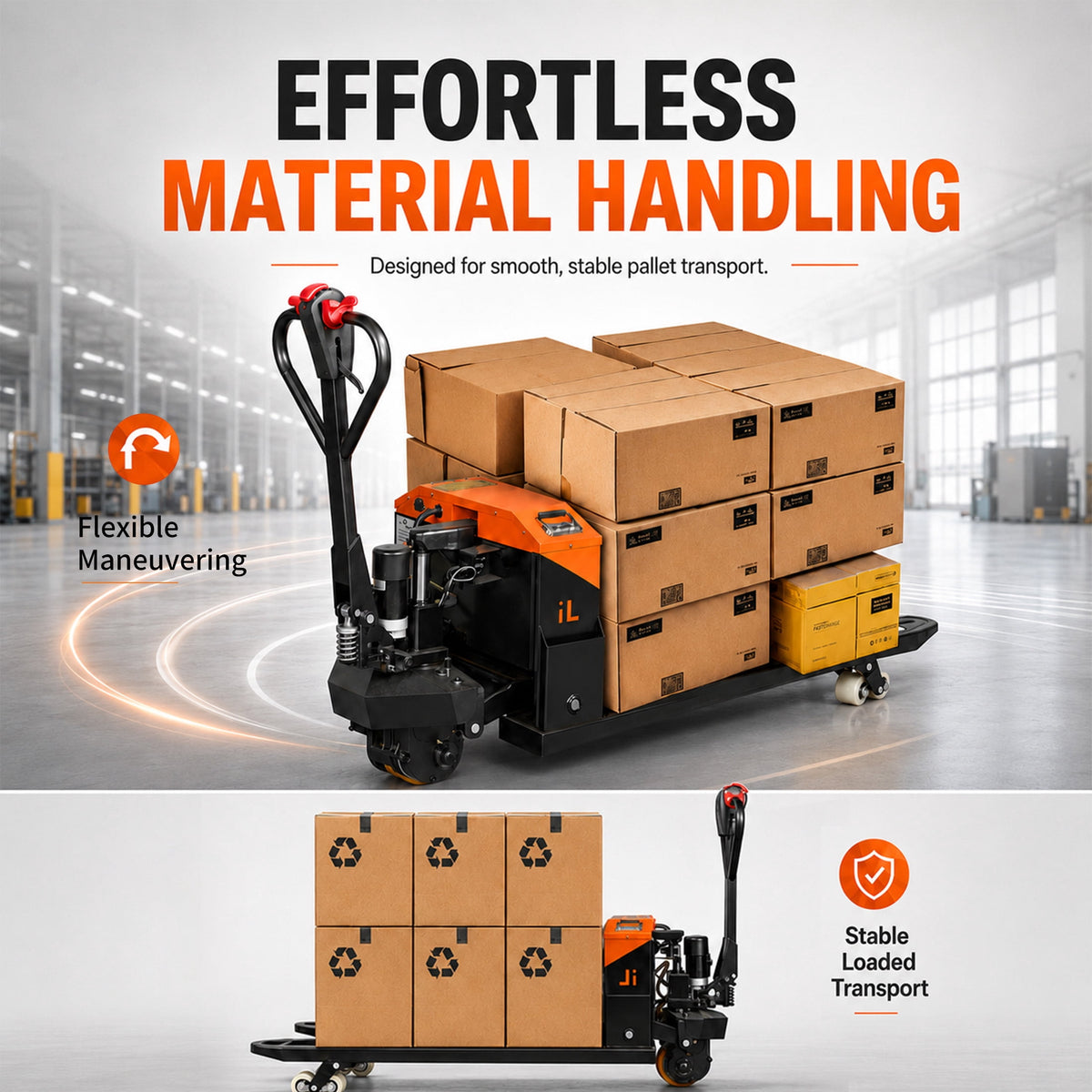 MUSEPT 4409 lbs Electric Pallet Jack Truck, Full Electric Pallet Lift with 1000W Motor & 48V Lithium Battery, 46.5" Forks for Warehouse Material Handling