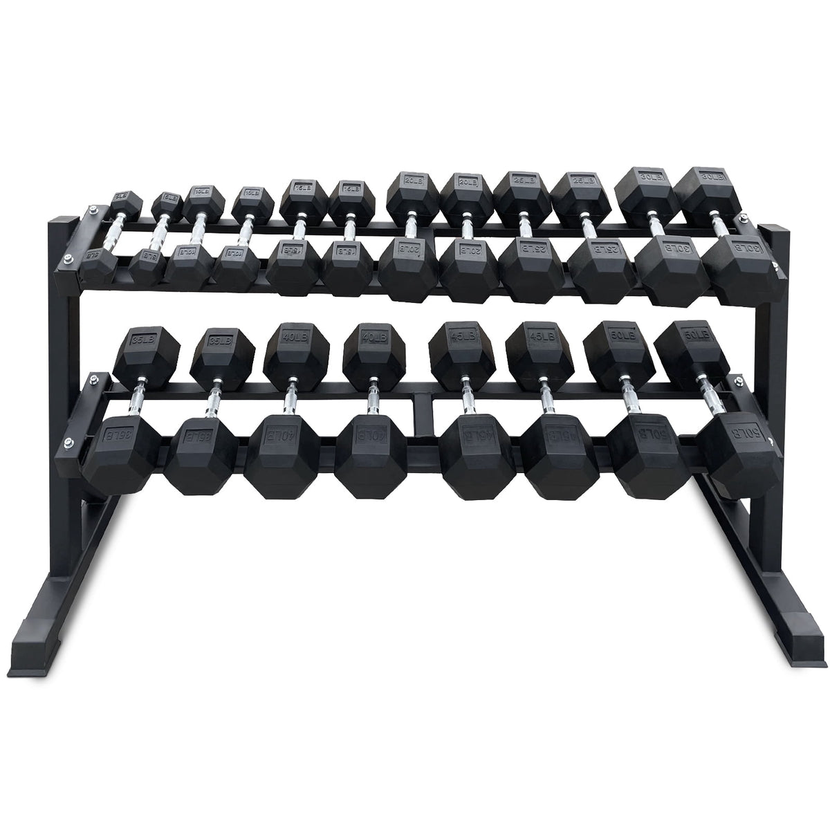 5–100 lbs Dumbbells Weight Set (20 Pairs) with Weight Storage Rack, 2100 lbs Hex Dumbbell Sets, Gyms Weights Dumbbells Sets with Rack, Weight Set for Home Gym, Strength Training