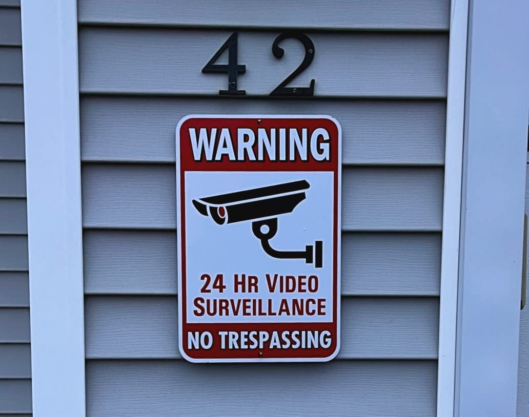 Signs Authority 24-h Video Rectangle Surveillance Warning Sign
