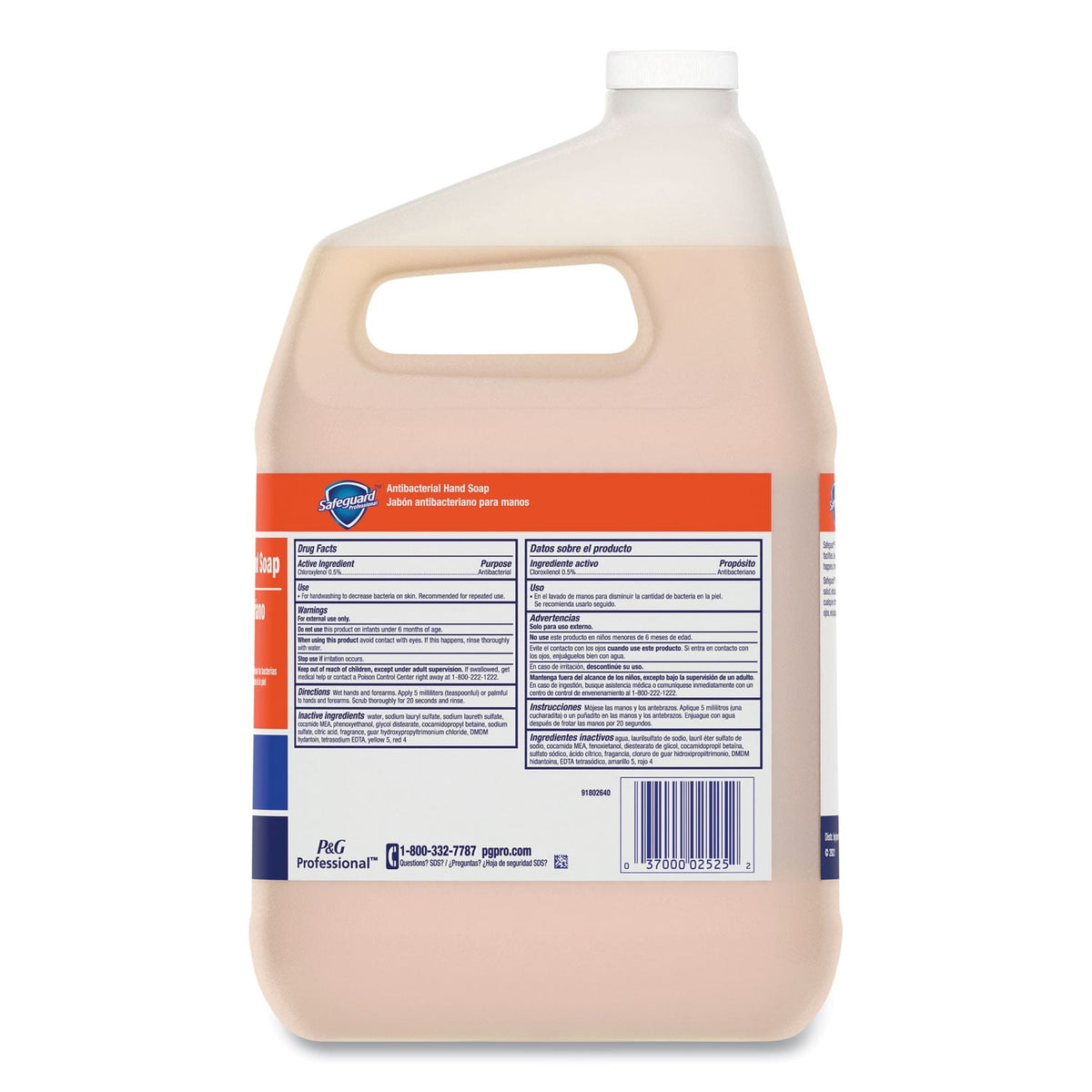 Safeguard Professional Antibacterial Liquid Hand Soap, Light Scent, 1 gal Bottle, 2/Carton
