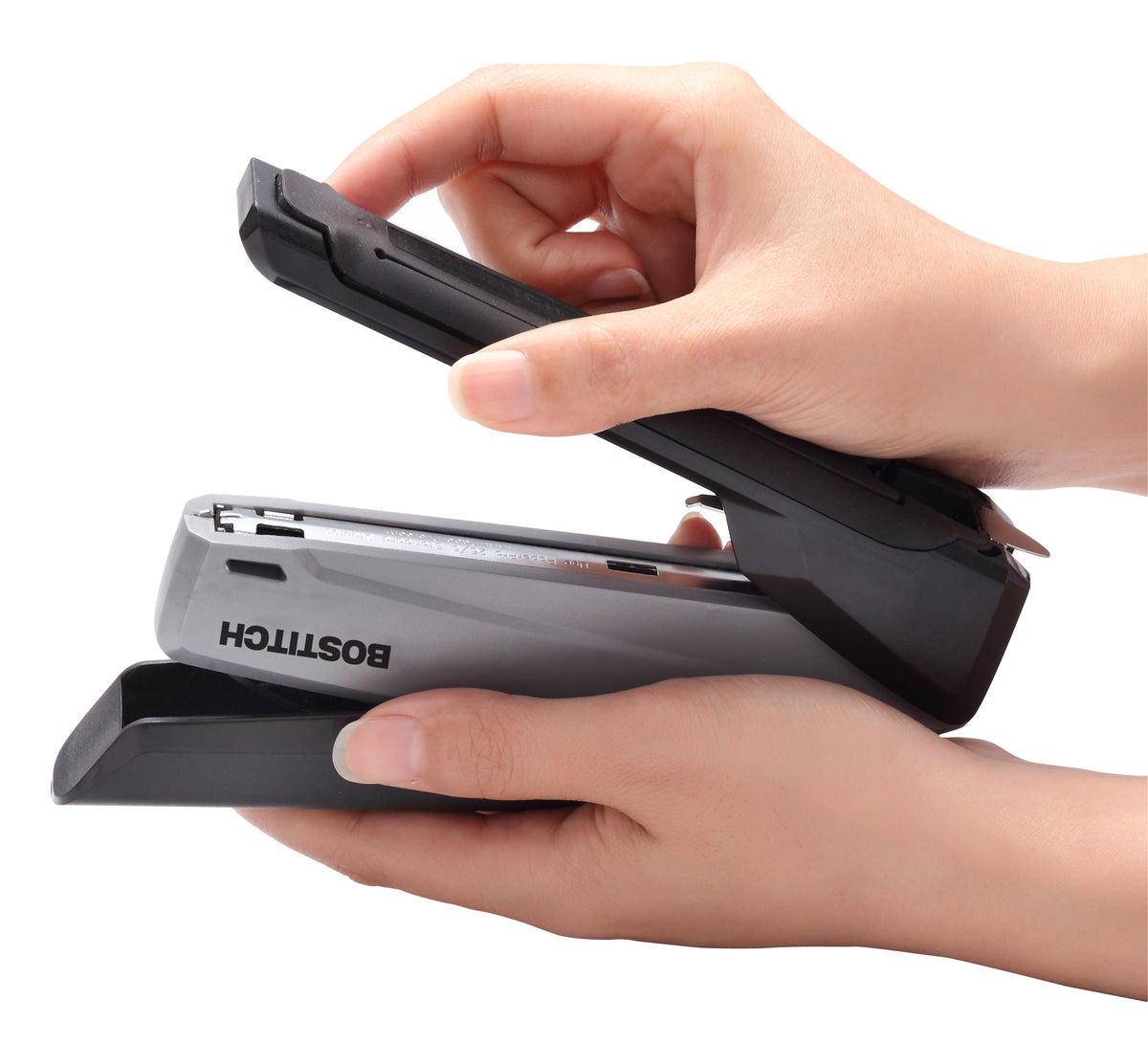 Bostitch Eco-Friendly Manual Desktop Stapler, One-Finger Technology, Jam-Free with Standard Staples.