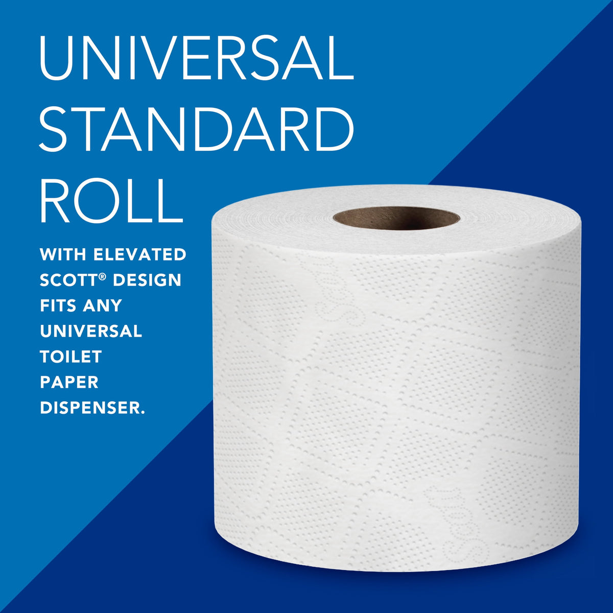 Scott® Professional 100% Recycled Fiber Standard Roll Toilet Paper, Bulk (13217), Elevated Design, 2-Ply, Individual Wrap (80 Rolls, 473 Sheets Each)