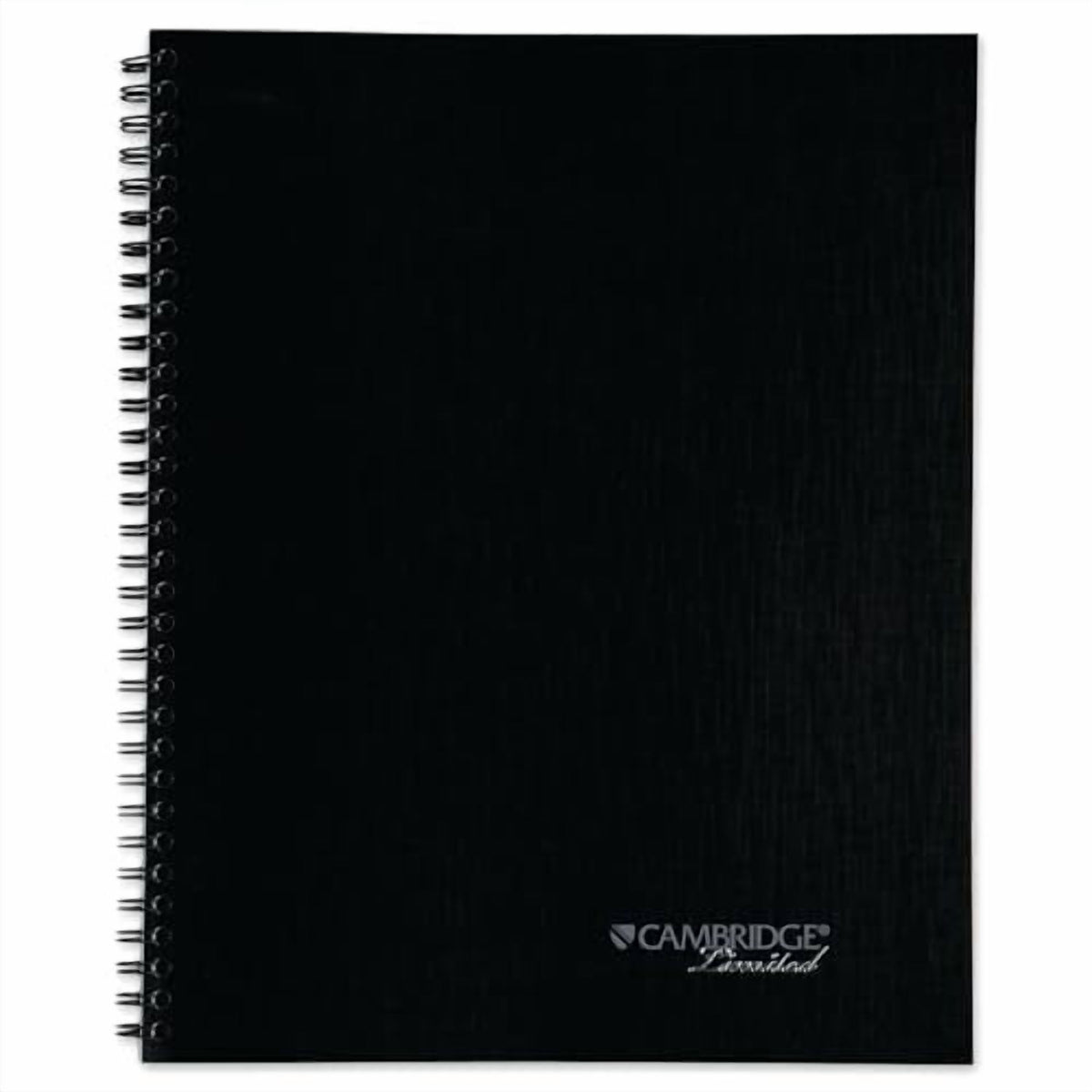Cambridge® Limited® 30% Recycled Business Notebook, 8 1/4" x 11", 1 Subject, Wide Ruled, 80 Sheets, Black (06064)