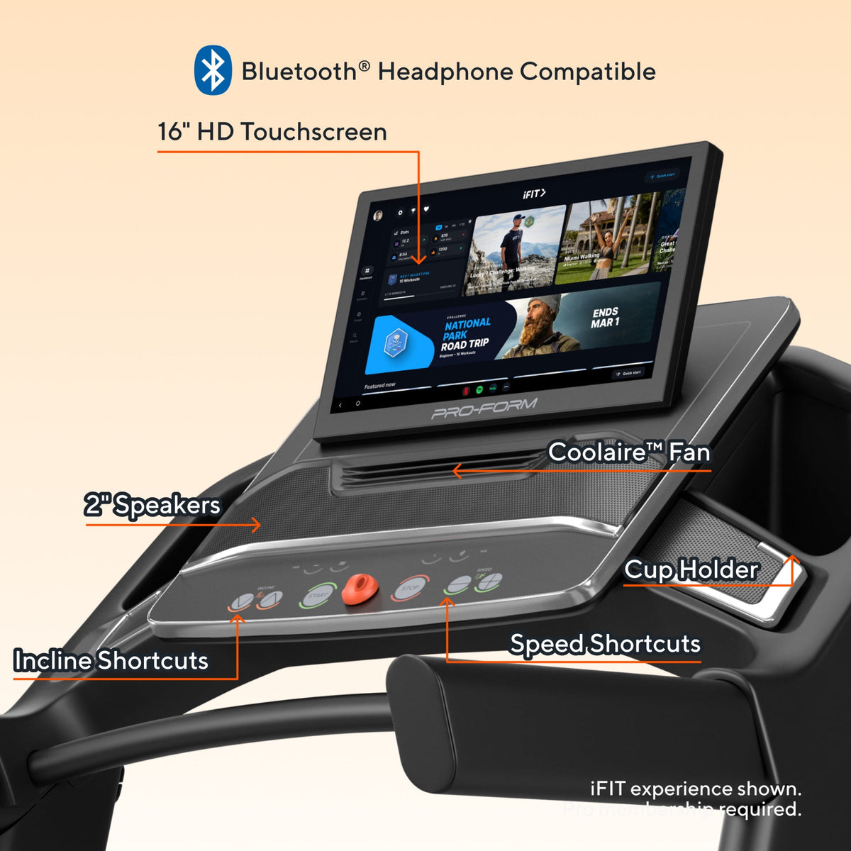 ProForm Carbon Pro 9000 Treadmill with 16" Touchscreen for Immersive At-Home Fitness