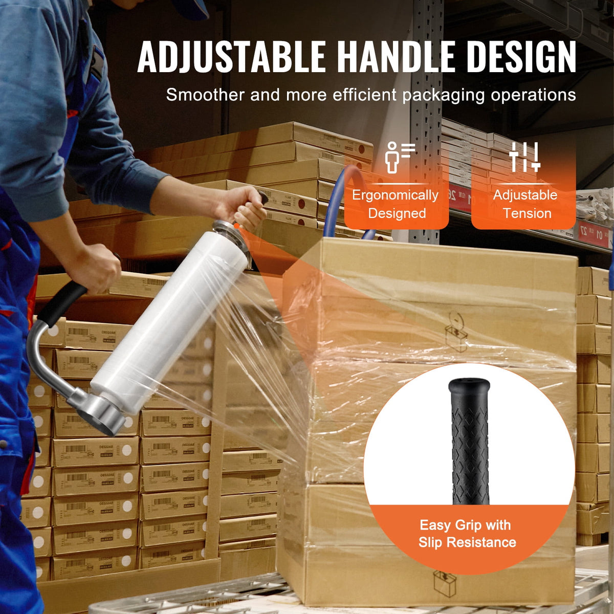 KFFKFF Manual Shrink Stretch Film Wrap Dispenser for 12"-20" Film