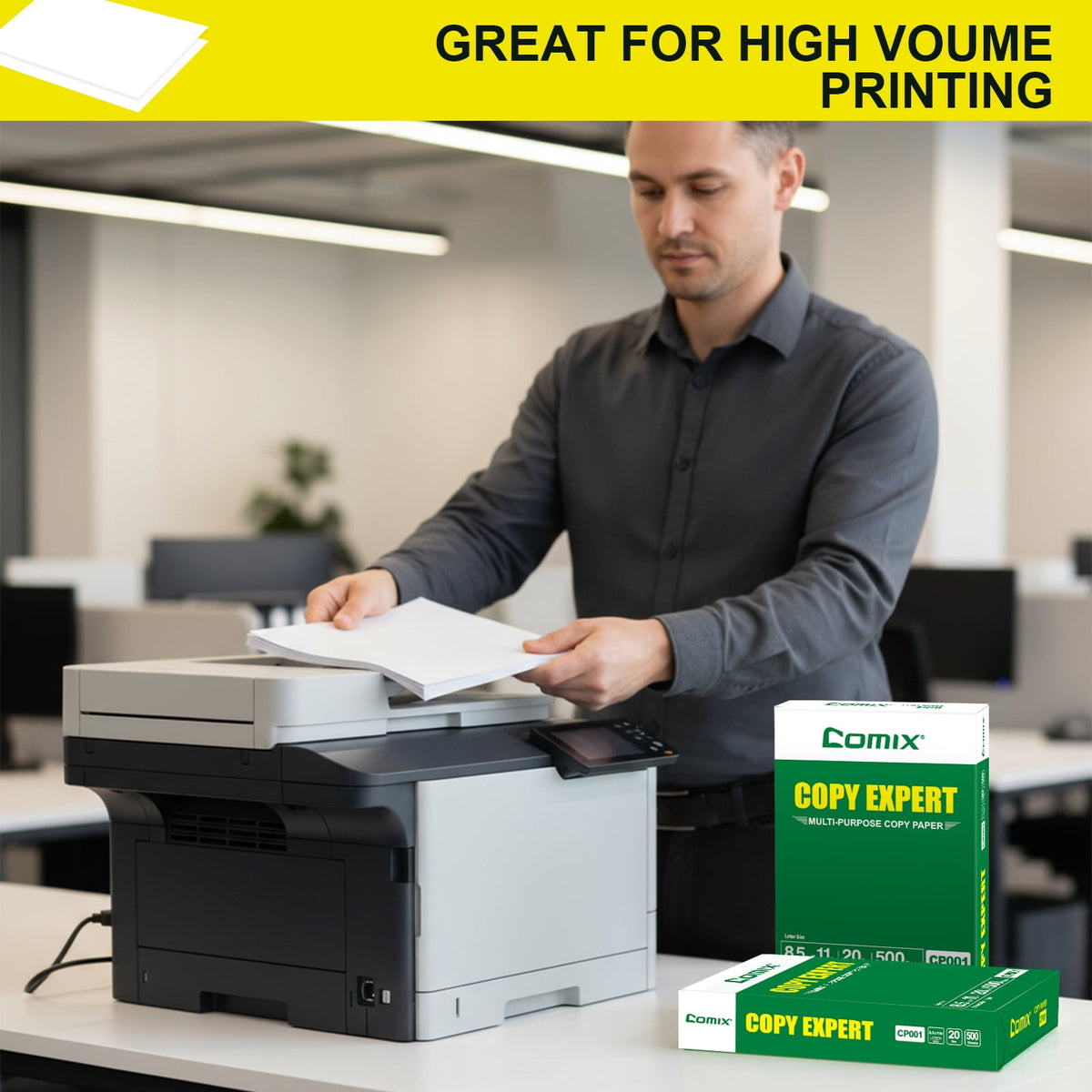 Comix Copy Paper 8.5 x 11 inch, Mutipurpose Paper All in One 20LB, 92 Bright 1500 Sheets White