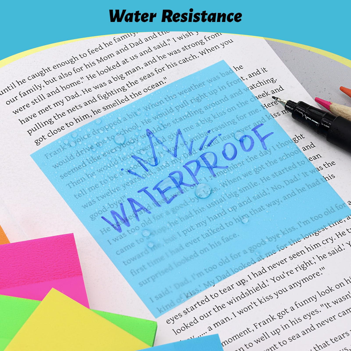 Dihmpor 800 Sheets(14Pads)Transparent Sticky Notes,Clear Sticky Notes,3" x 3" Translucent Sticky Notes Pads,See Through Sticky Notes for Book Annotation,Self-Adhesive and Colorful